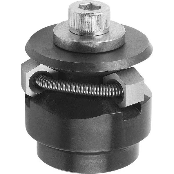 Centring Clamp Form:B Hexagon, D=26, 5, D1=M06, D4=6, 4, Steel Hardened And Black Oxid Fi, Comp:Steel, Kipp, Mfr#: K0358.202706